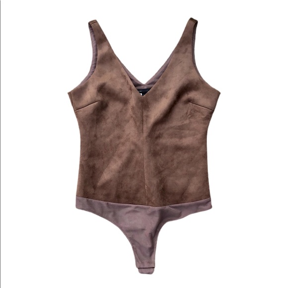 BCBGMAXAZRIA suede Thong bodysuit - Picture 1 of 6
